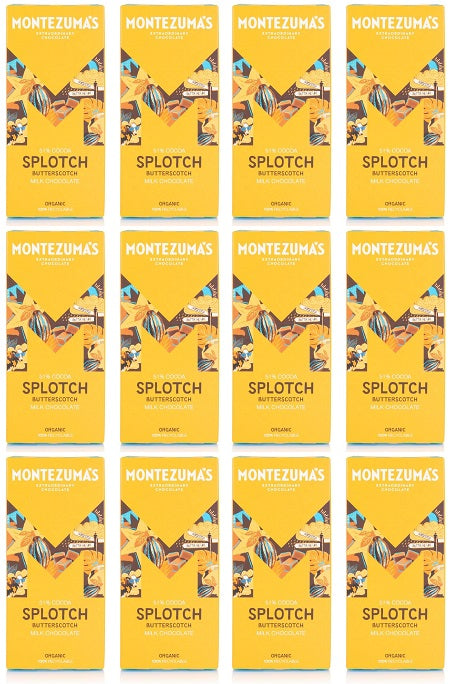 12 x Montezuma Splotch - 51% Milk with Butterscotch - 90g