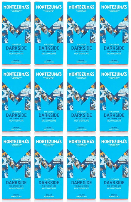 12 x Montezuma Dark Side - 51% Milk - 90g