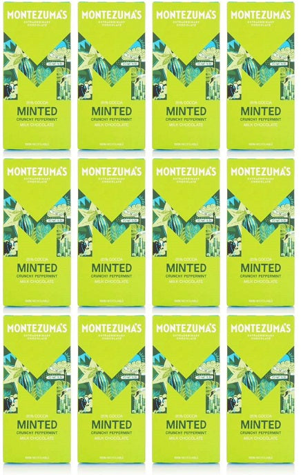 12 x Montezuma Minted - Milk with Crunchy Peppermint - 90g