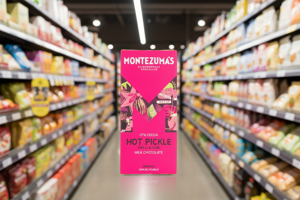 12 x Montezuma Hot Pickle - Milk with Chilli & Lime - 90g