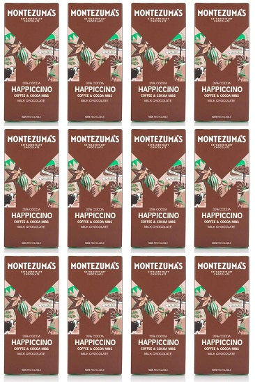 12 x Montezuma Happiccino - Milk + Coffee & Cocoa Nibs - 90g