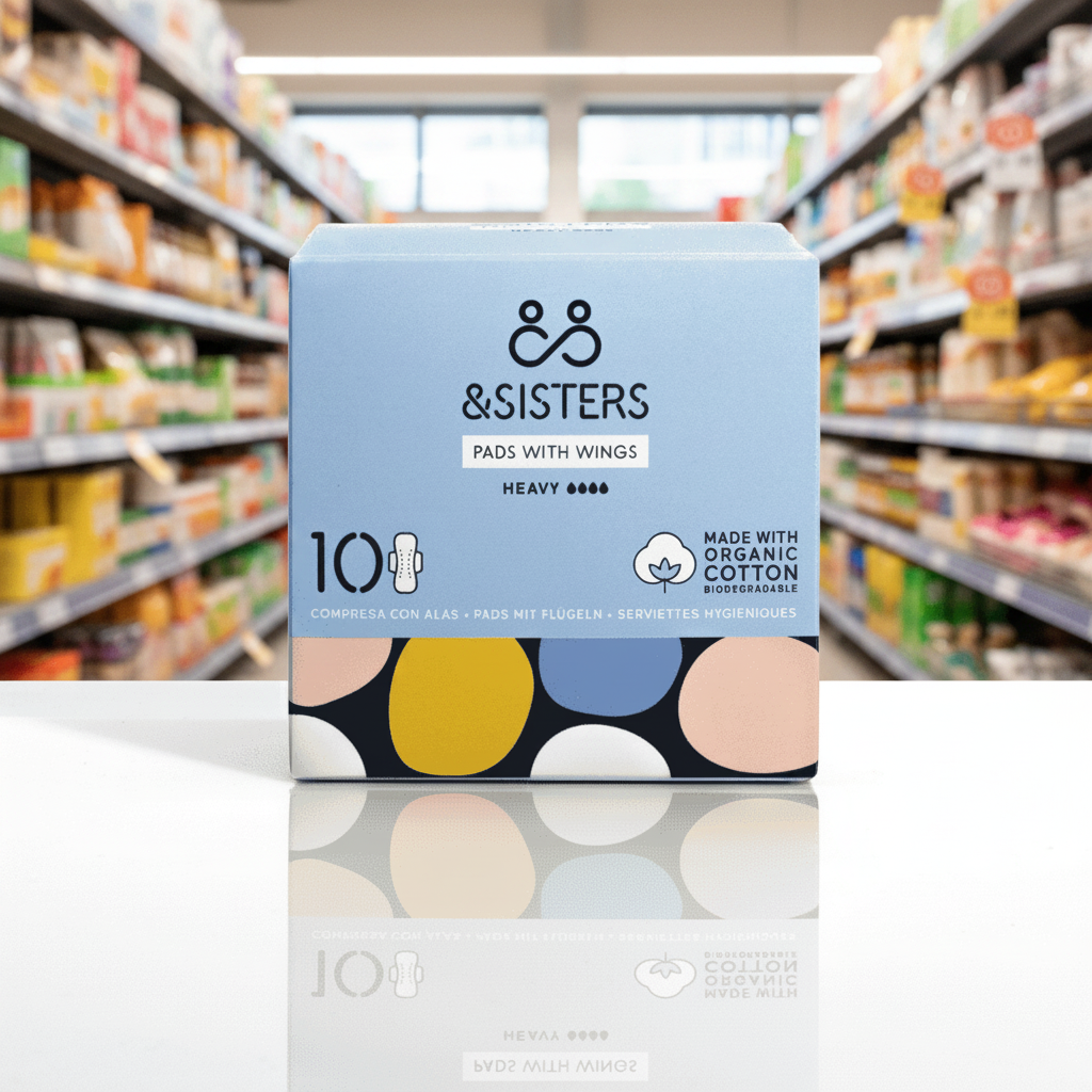 &Sisters Heavy Organic Pads with Wings - 10pc
