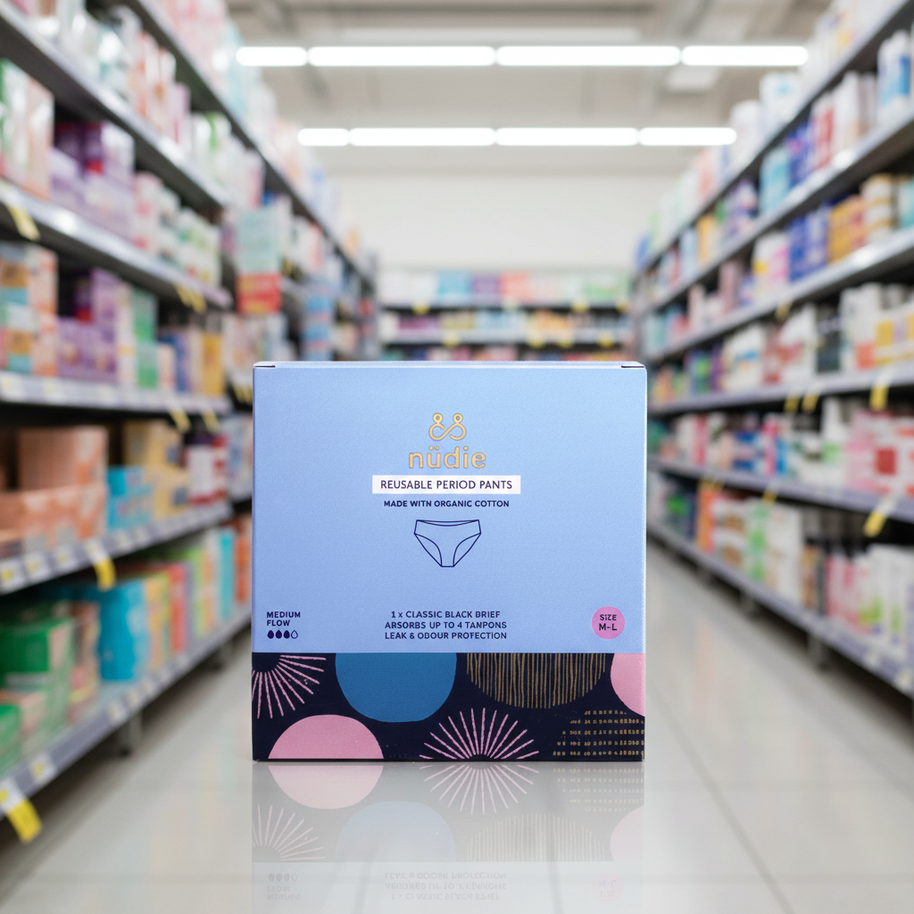 &Sisters Org Cotton Period Pants Black Size M / L  - 1pc