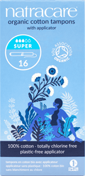 Natracare Organic Super Applicator Tampons - 16pc
