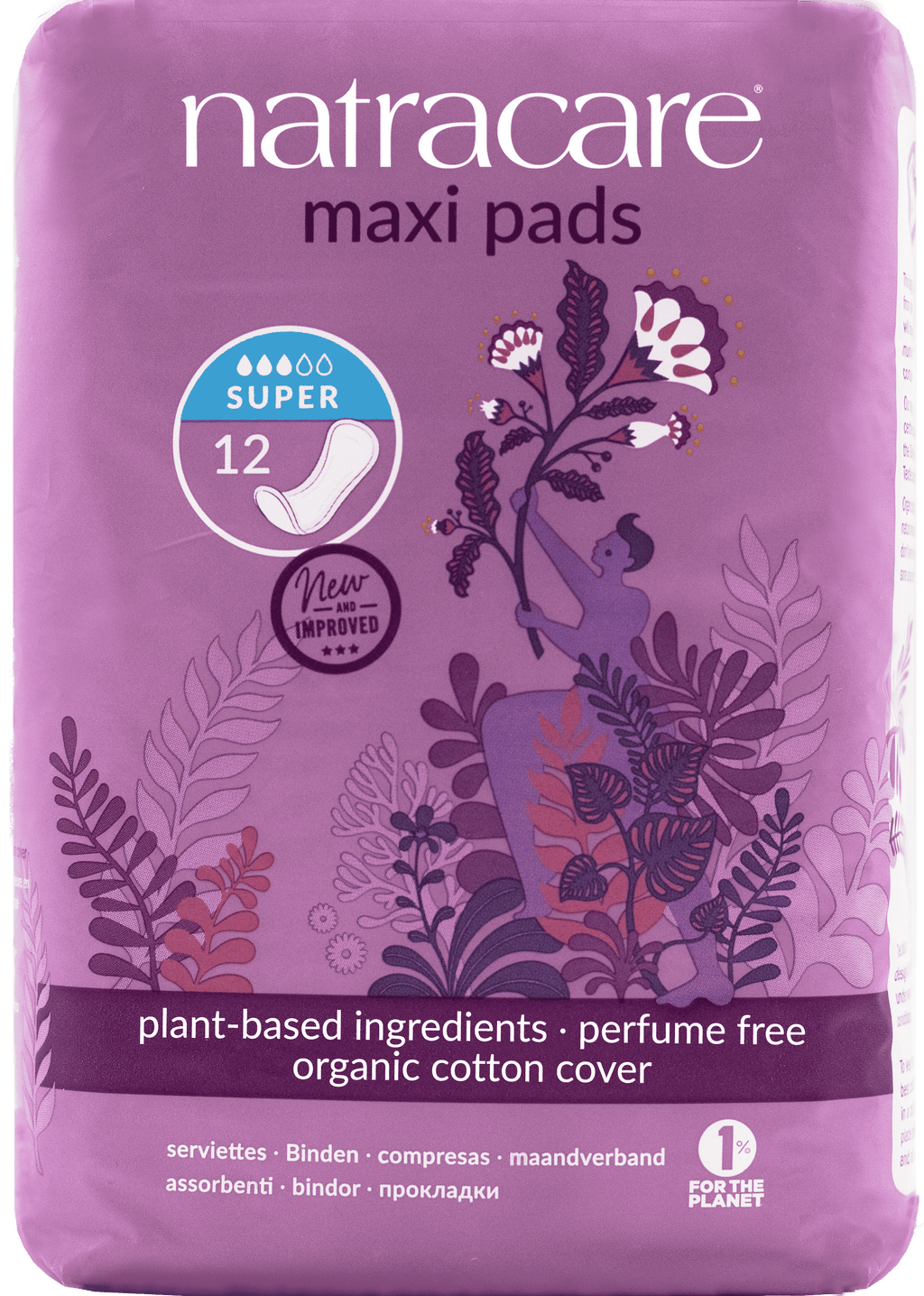 Natracare Super Maxi Pads - 12pc