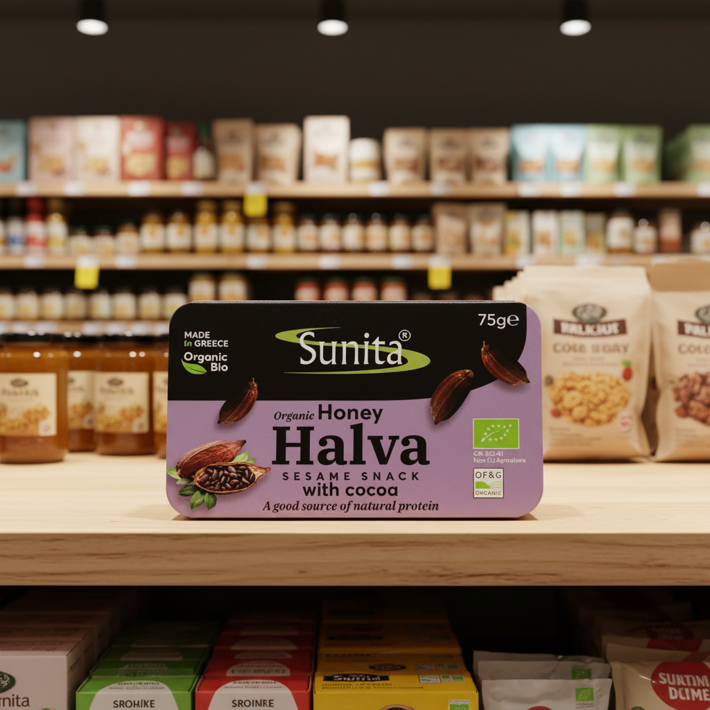 Sunita Organic Honey Halva with Cocoa - 75g