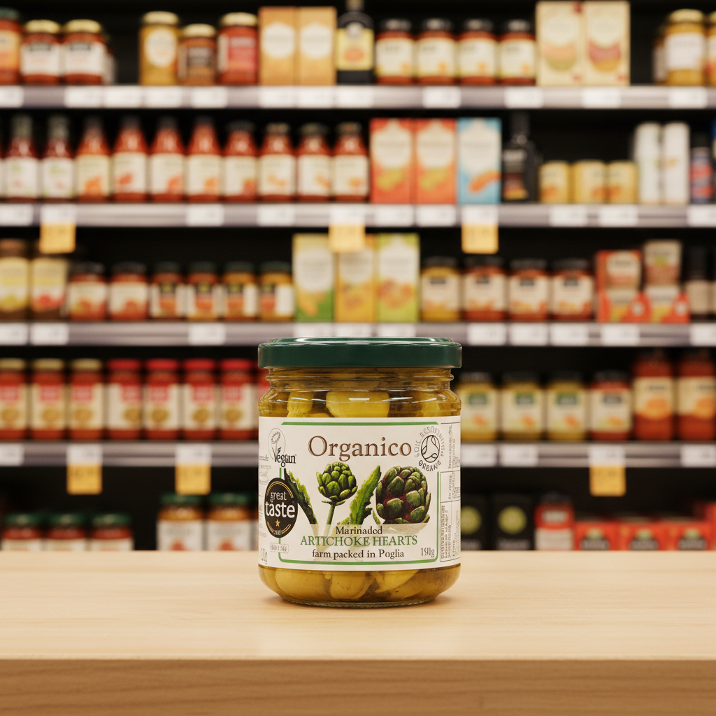 Organico Org artichokes hearts in a herb marinade - 190g