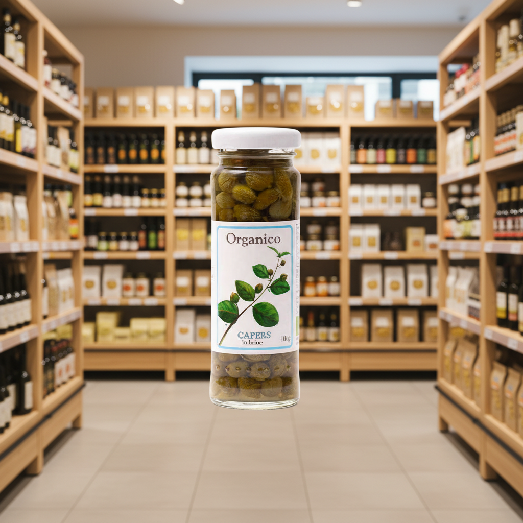Organico Org capers in brine (small jar) - 100g