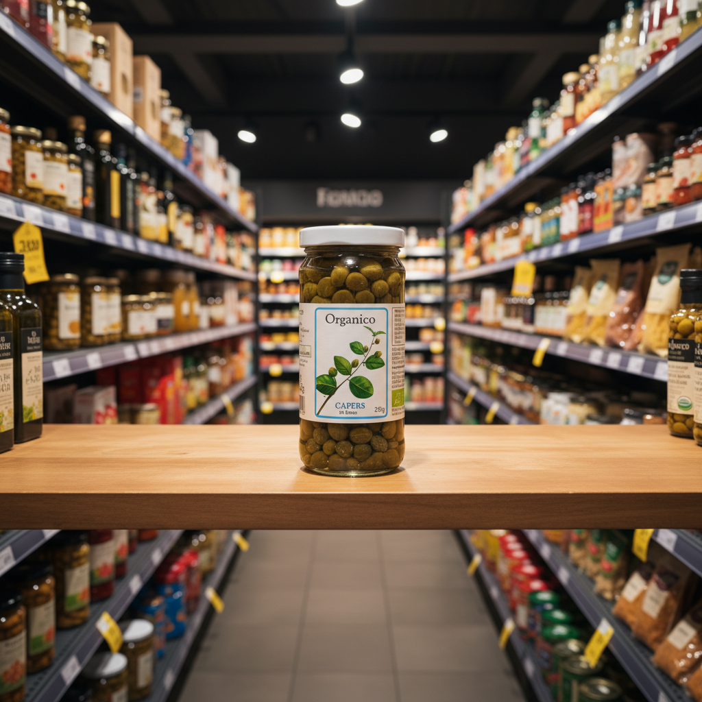 Organico Org capers in brine (large jar) - 250g