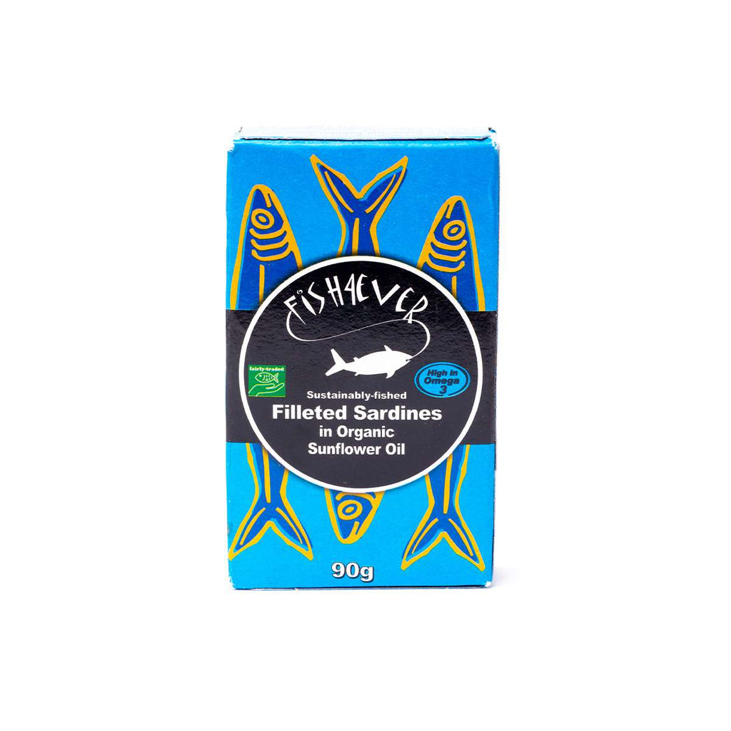 Fish4ever Filleted sardines in org sunflower oil - 90g