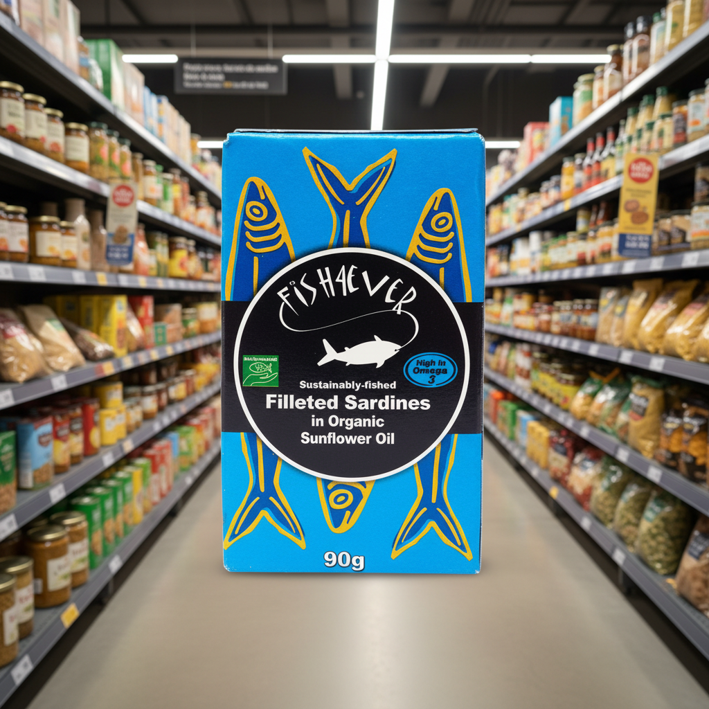 Fish4ever Filleted sardines in org sunflower oil - 90g