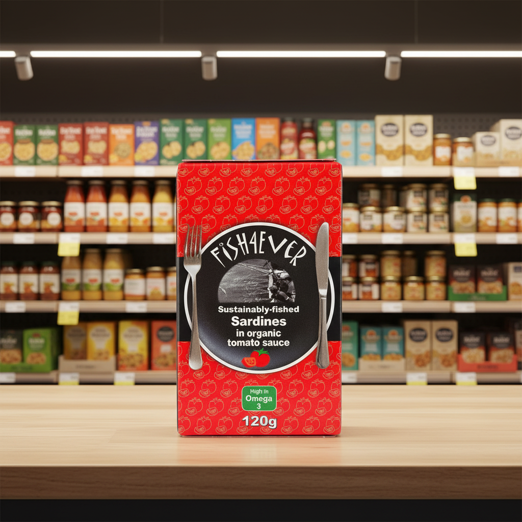 Fish4ever Whole sardines in org tomato sauce - 120g