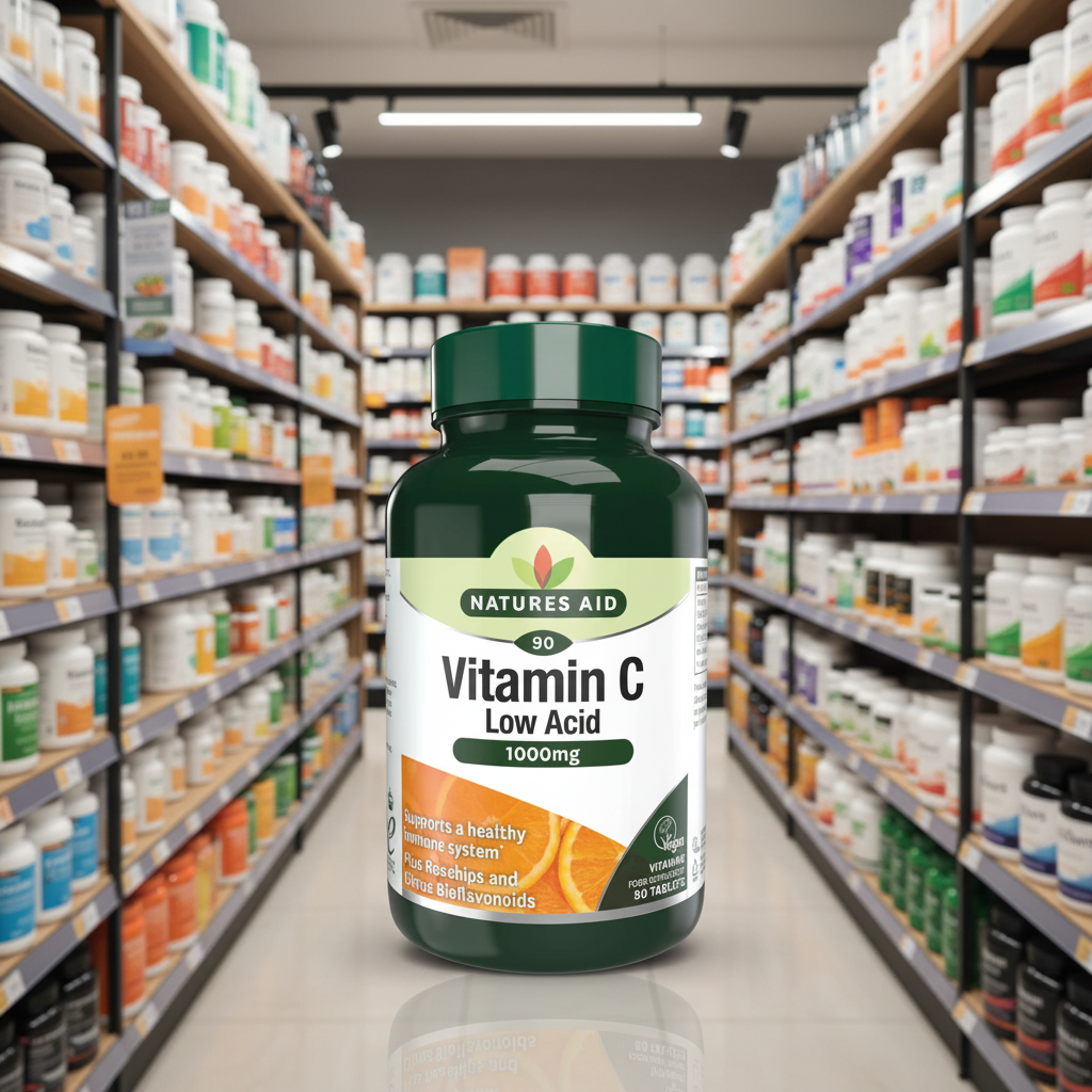 Natures Aid Vit C 1000mg Low Acid - 90tabs