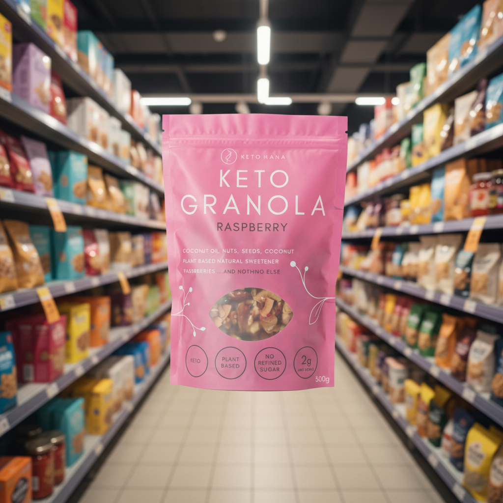 Keto Hana Raspberry keto granola - 300g