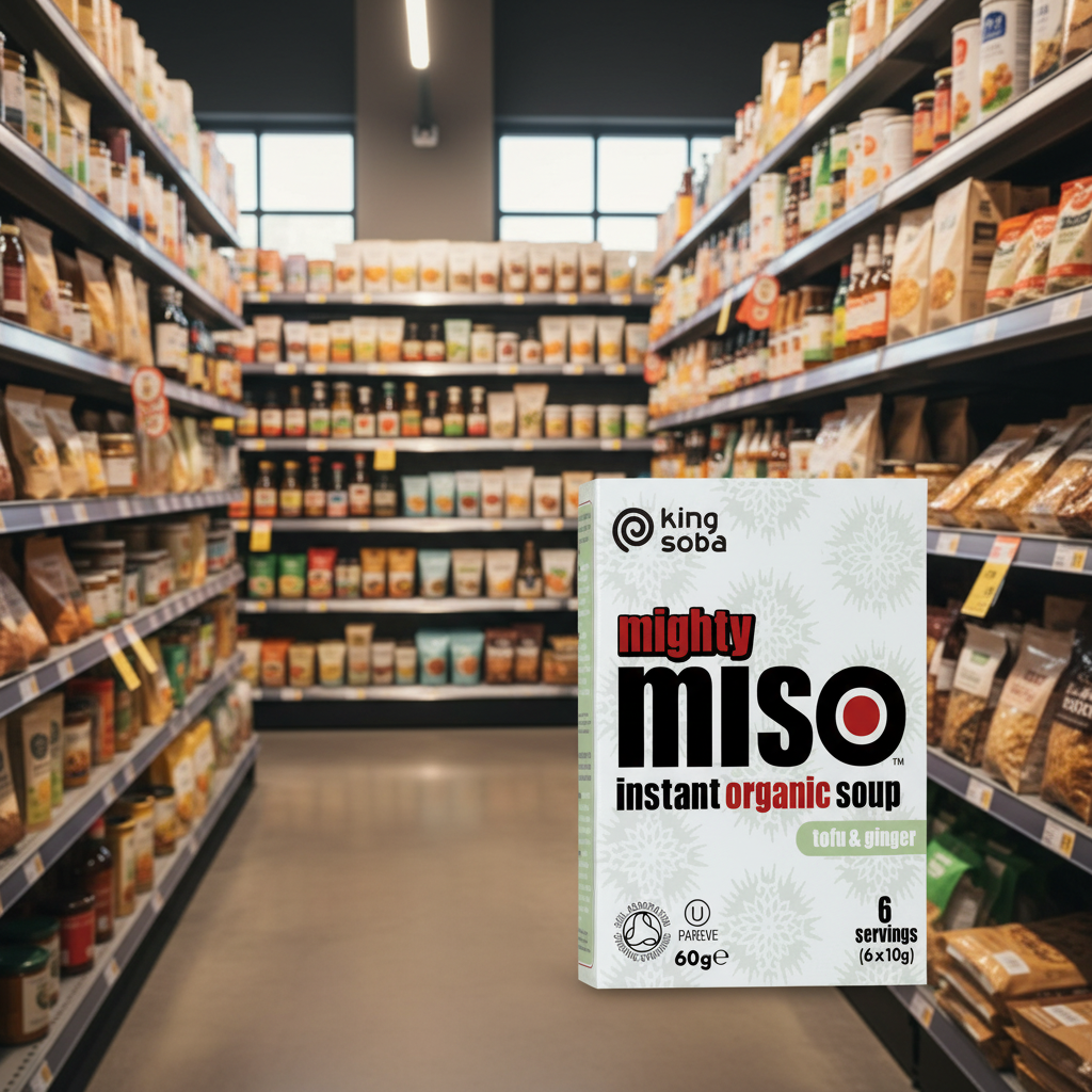 King Soba Organic Miso Soup with Tofu & Ginger - 60g