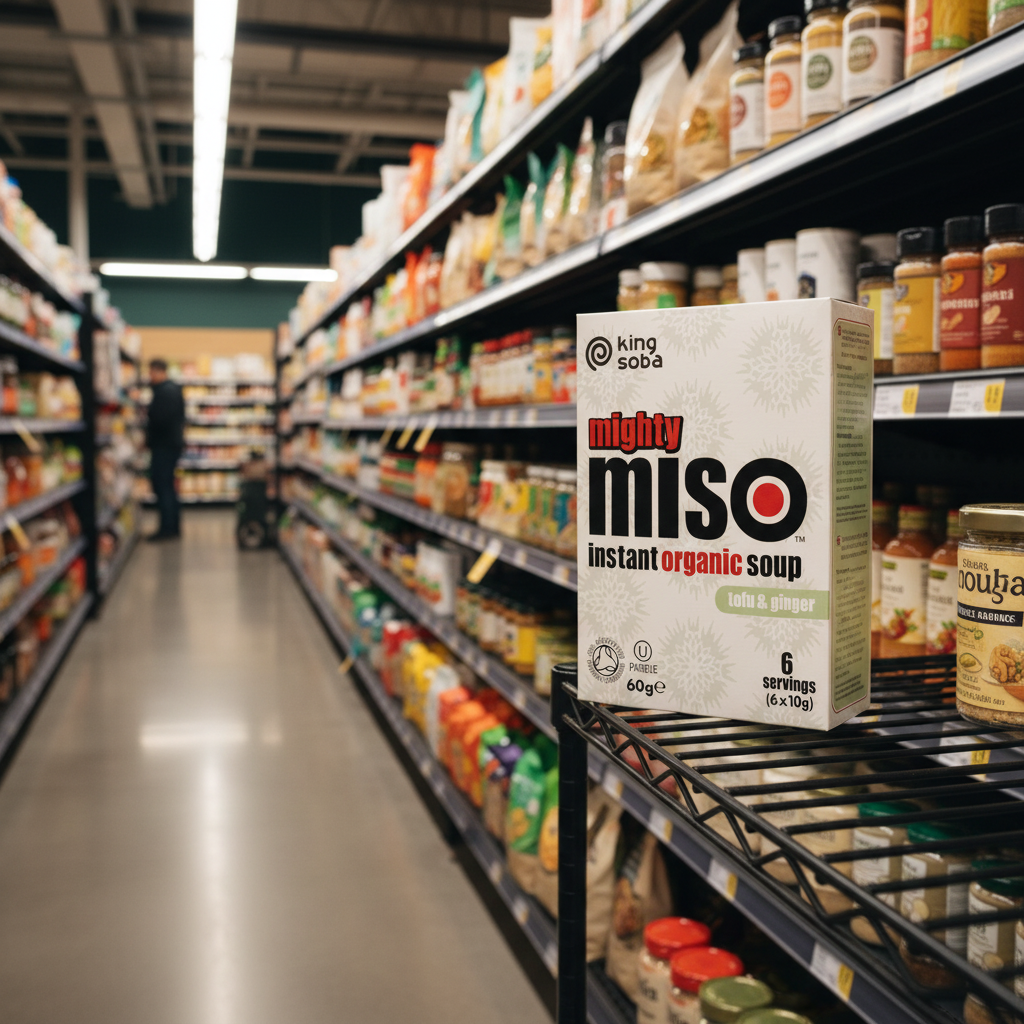 King Soba Organic Miso Soup with Tofu & Ginger - 60g