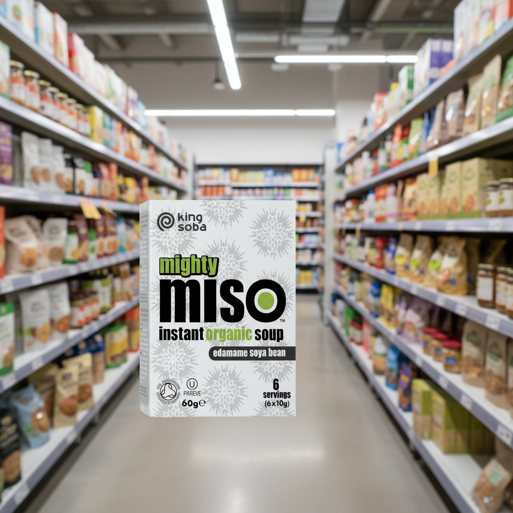 King Soba Organic Miso Soup with Edamame Beans - 60g