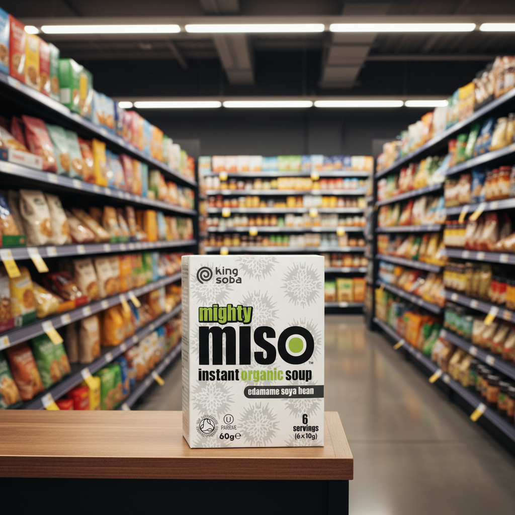 King Soba Organic Miso Soup with Edamame Beans - 60g