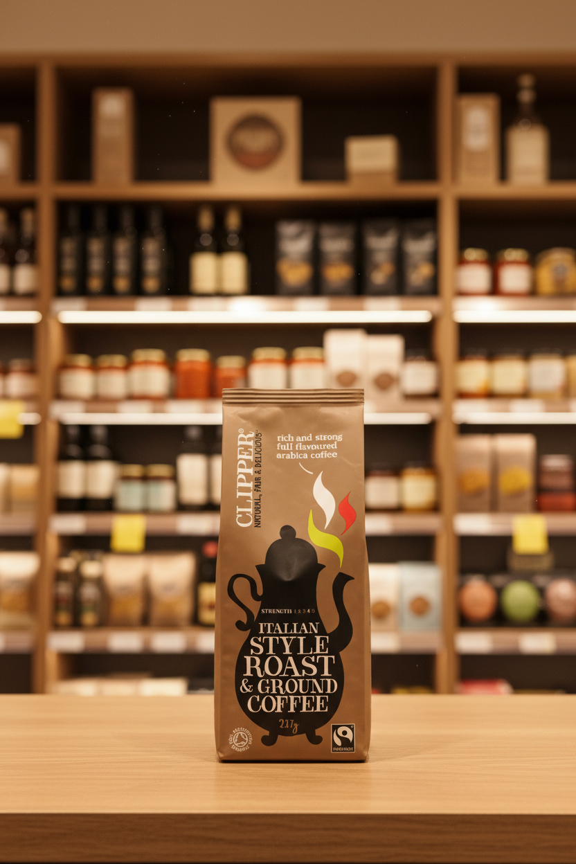 Clipper Fairtrade Organic Italian Style Coffee - 250g