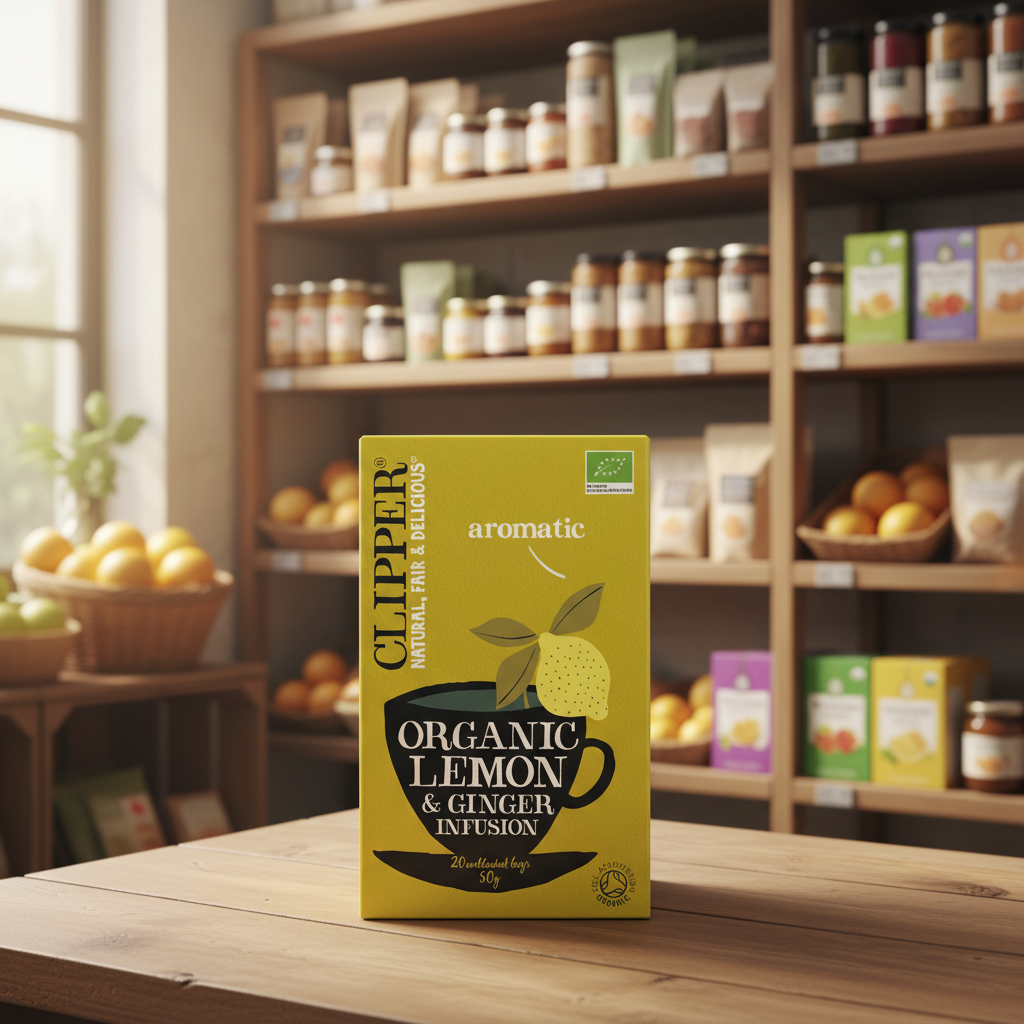 Clipper Organic Infusion Lemon & Ginger Tea Bags - 50g