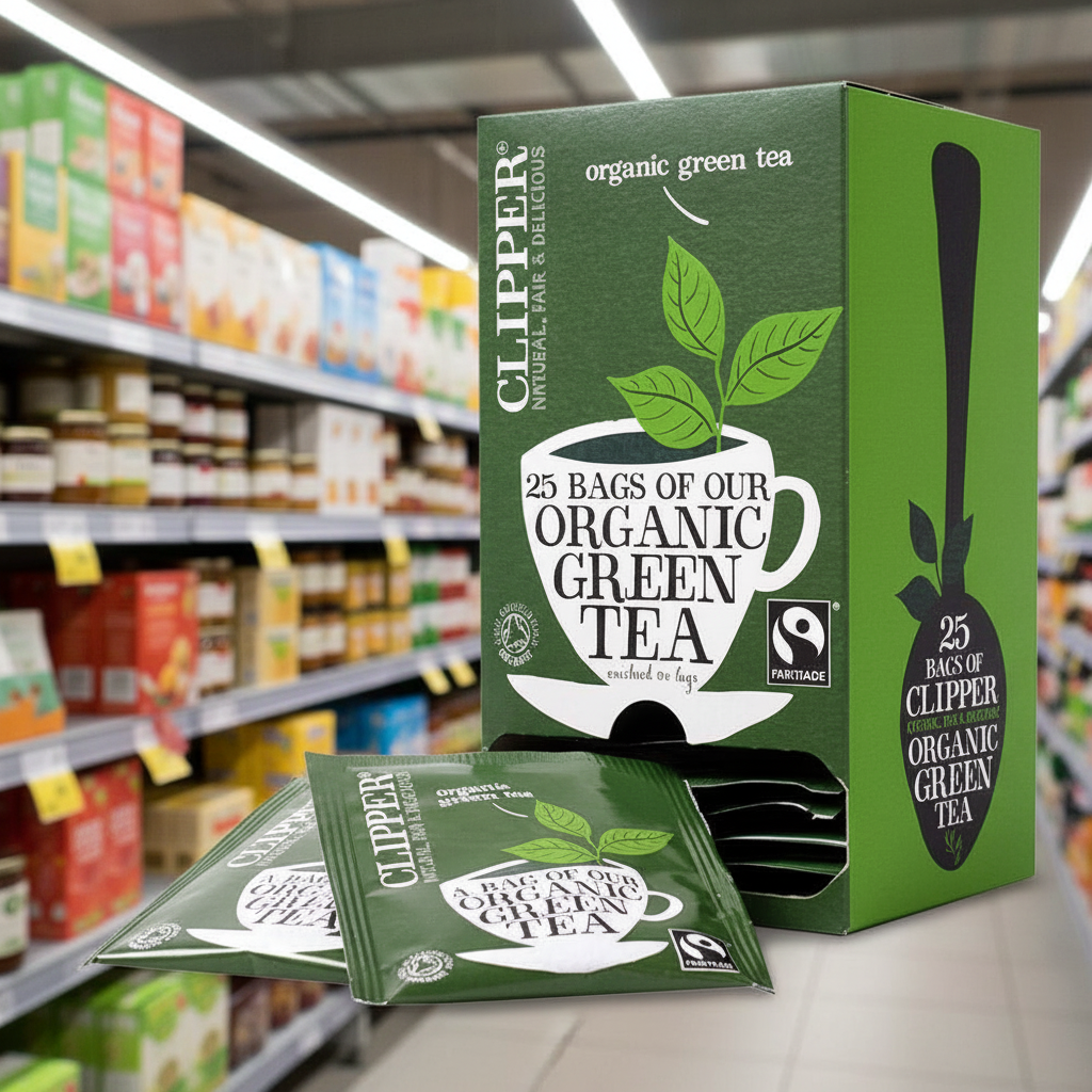 Clipper Fairtrade Organic Green 25 Envelopes - 50g