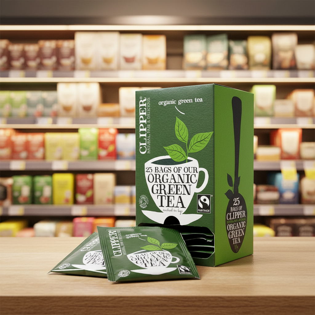 Clipper Fairtrade Organic Green 25 Envelopes - 50g