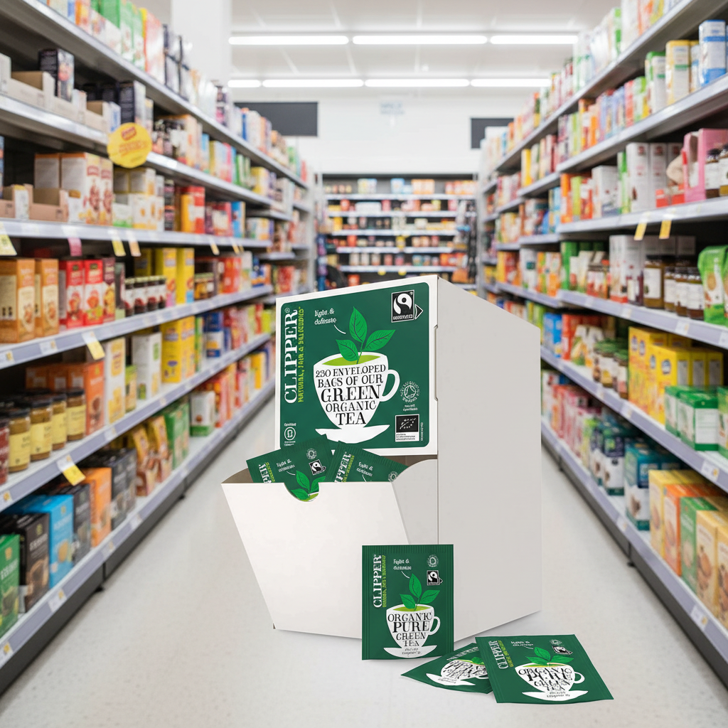 Clipper Fairtrade Organic Green 250 Envelopes - 500g