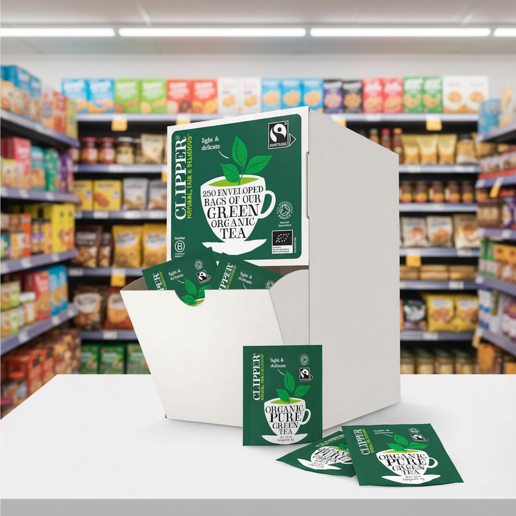 Clipper Fairtrade Organic Green 250 Envelopes - 500g