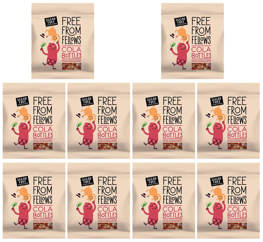 10 x Free From Fellows Cola Bottles - 100g