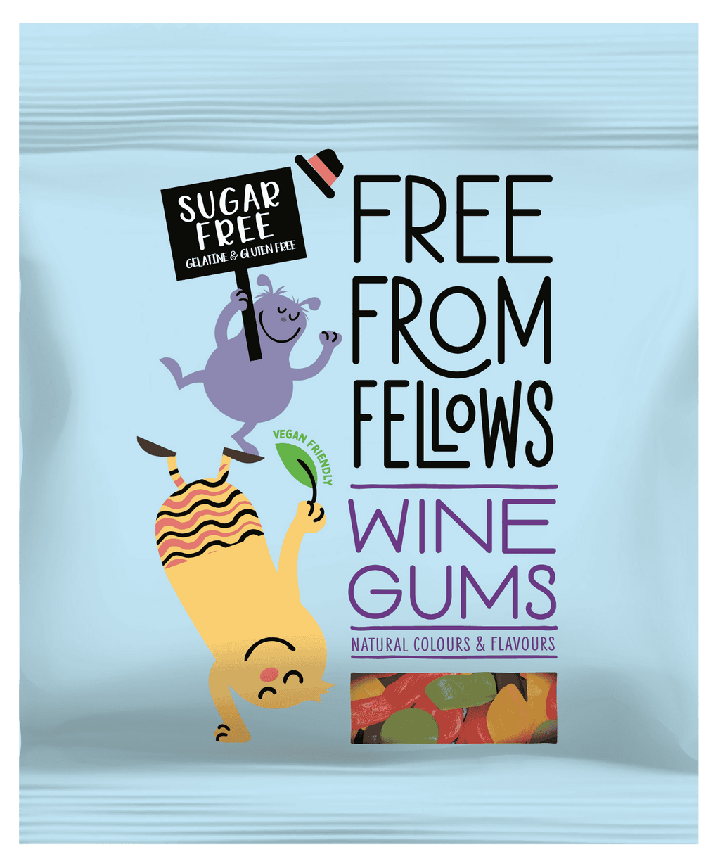 10 x Free From Fellows Wine Gums - 100g