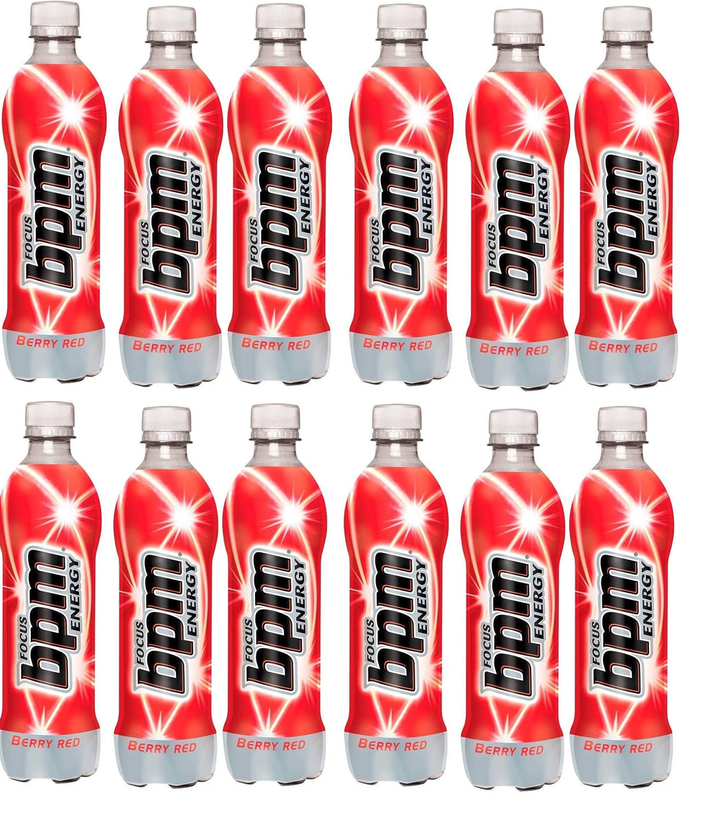 12 x Bpm Energy Focus Berry Red 500Ml