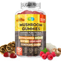 12in1 Mushroom Gummies 4550mg with Ashwagandha & Shilajit – Sugar Free, 90 Count (45 Servings) | Energy & Focus
