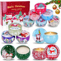 12PCS Christmas Scented Candles Gift Set for Women - Aromatherapy Soy Wax Candles (2.5oz Jars)