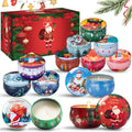 12 PCS Christmas Scented Candles Gift Set – Soy Wax Aromatherapy Candles