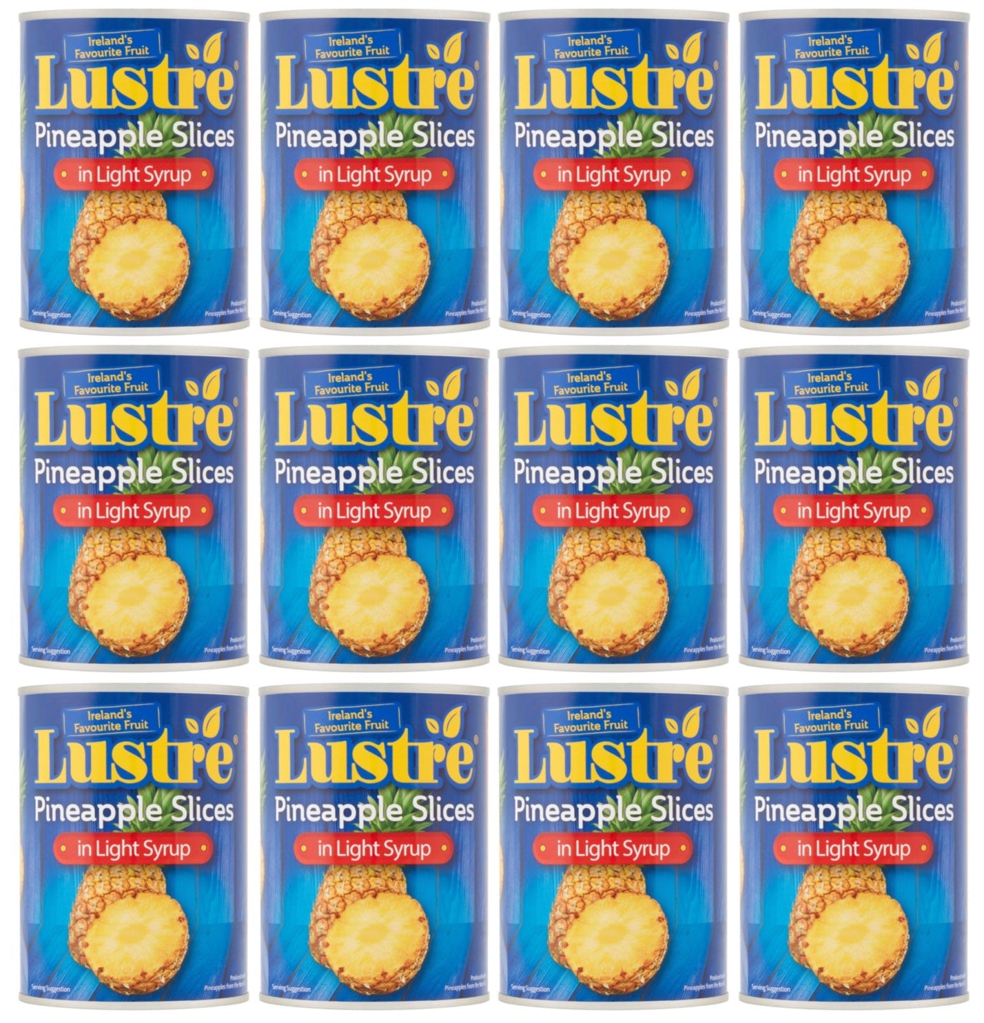 12 x Lustre Pineapple Slices In Natural Juice 565G