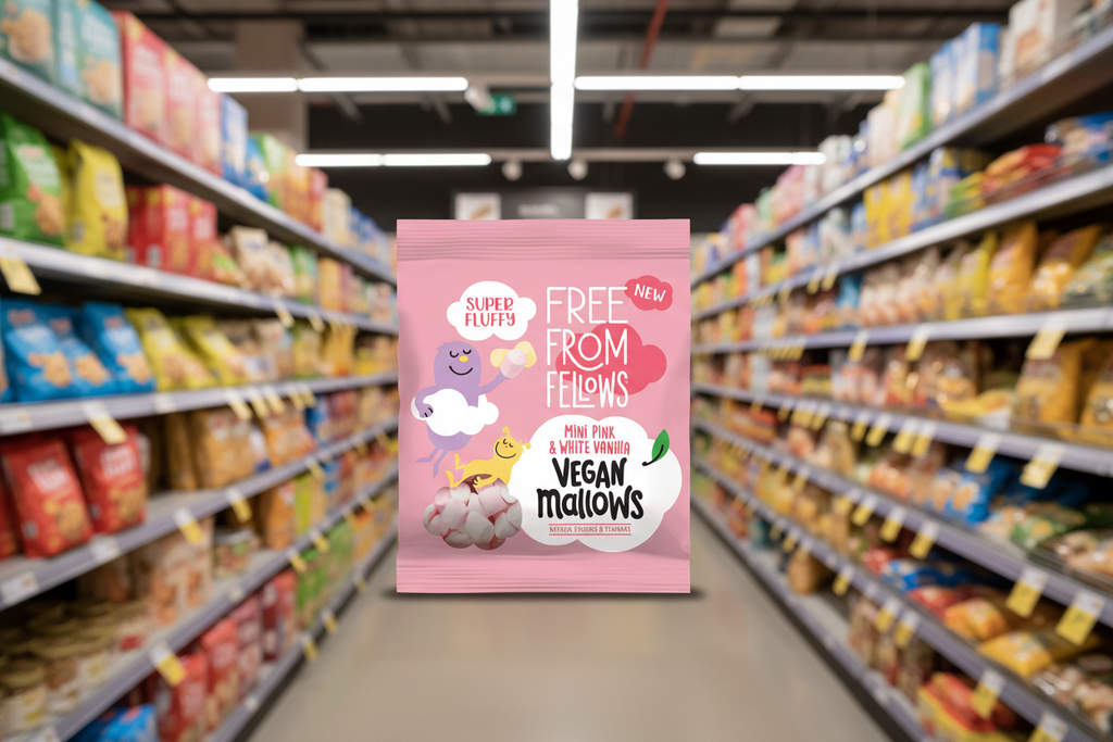10 x Free From Fellows Vanilla P&W Mini Mallows - 105g