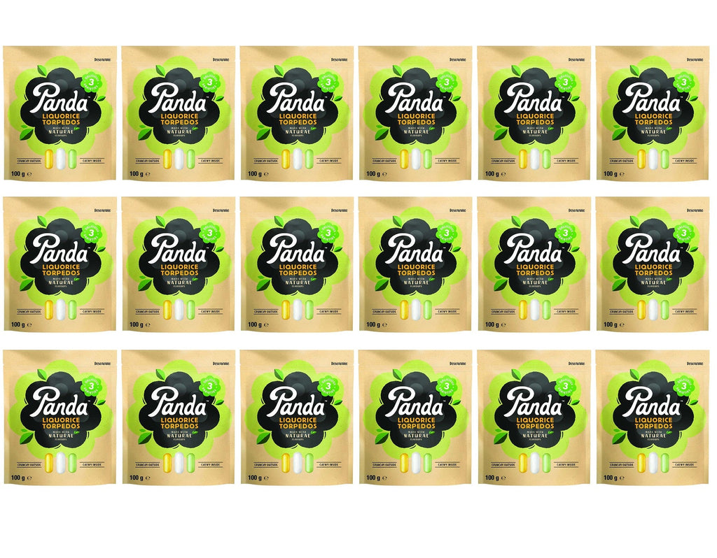 18 x Panda  Natural Liquorice Torpedos - 100g