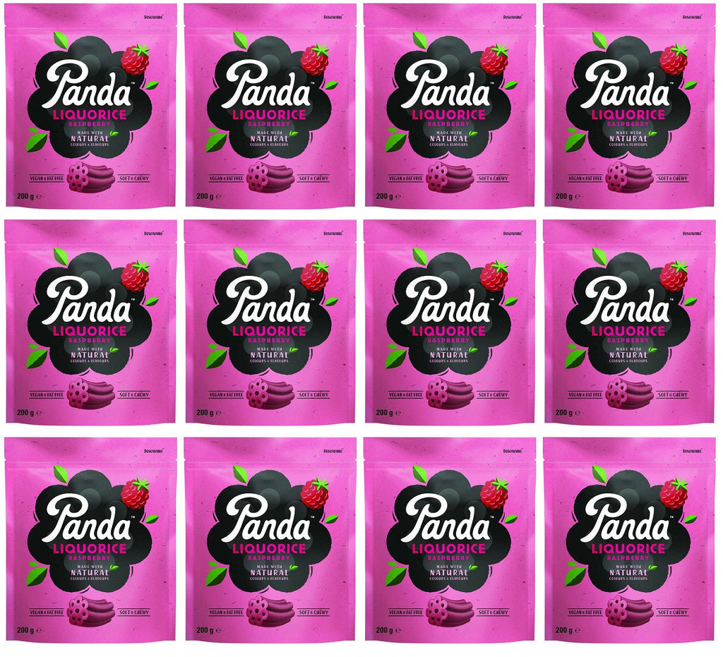 12 x Panda  Natural Raspberry Cuts - 200g