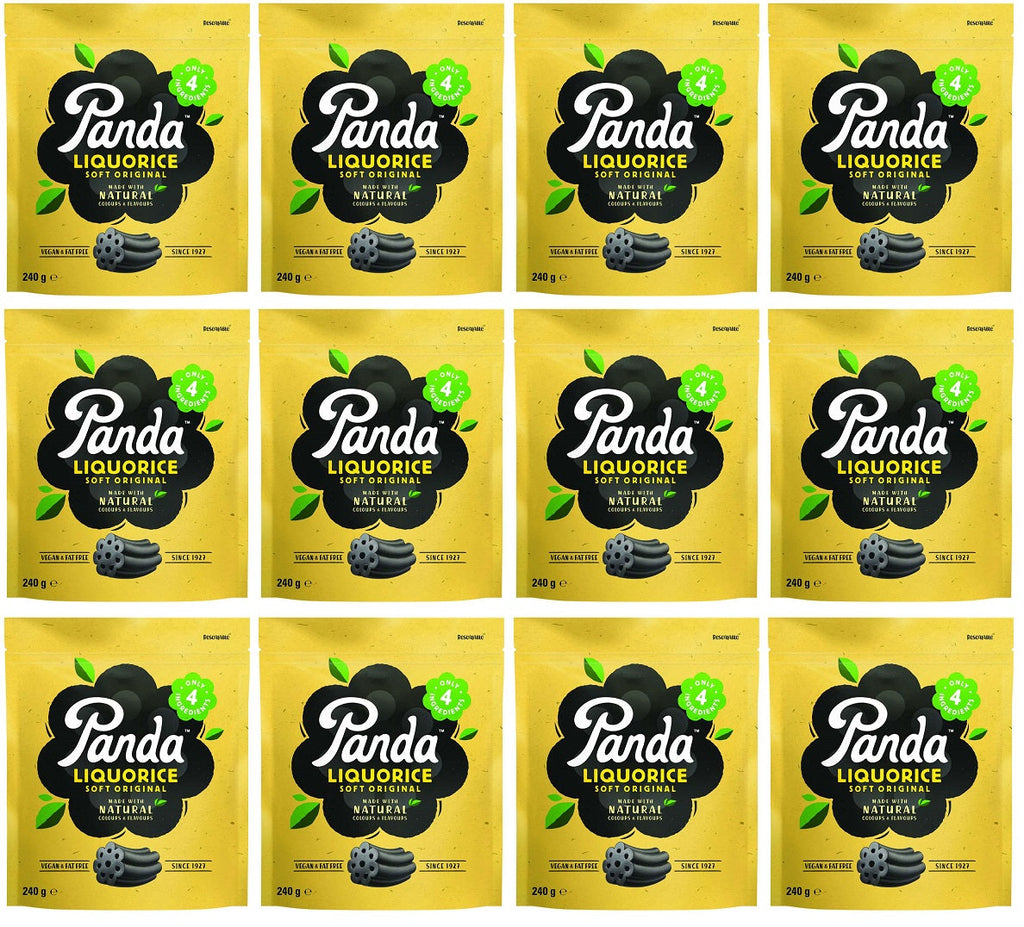 12 x Panda  Natural Liquorice Cuts - 240g