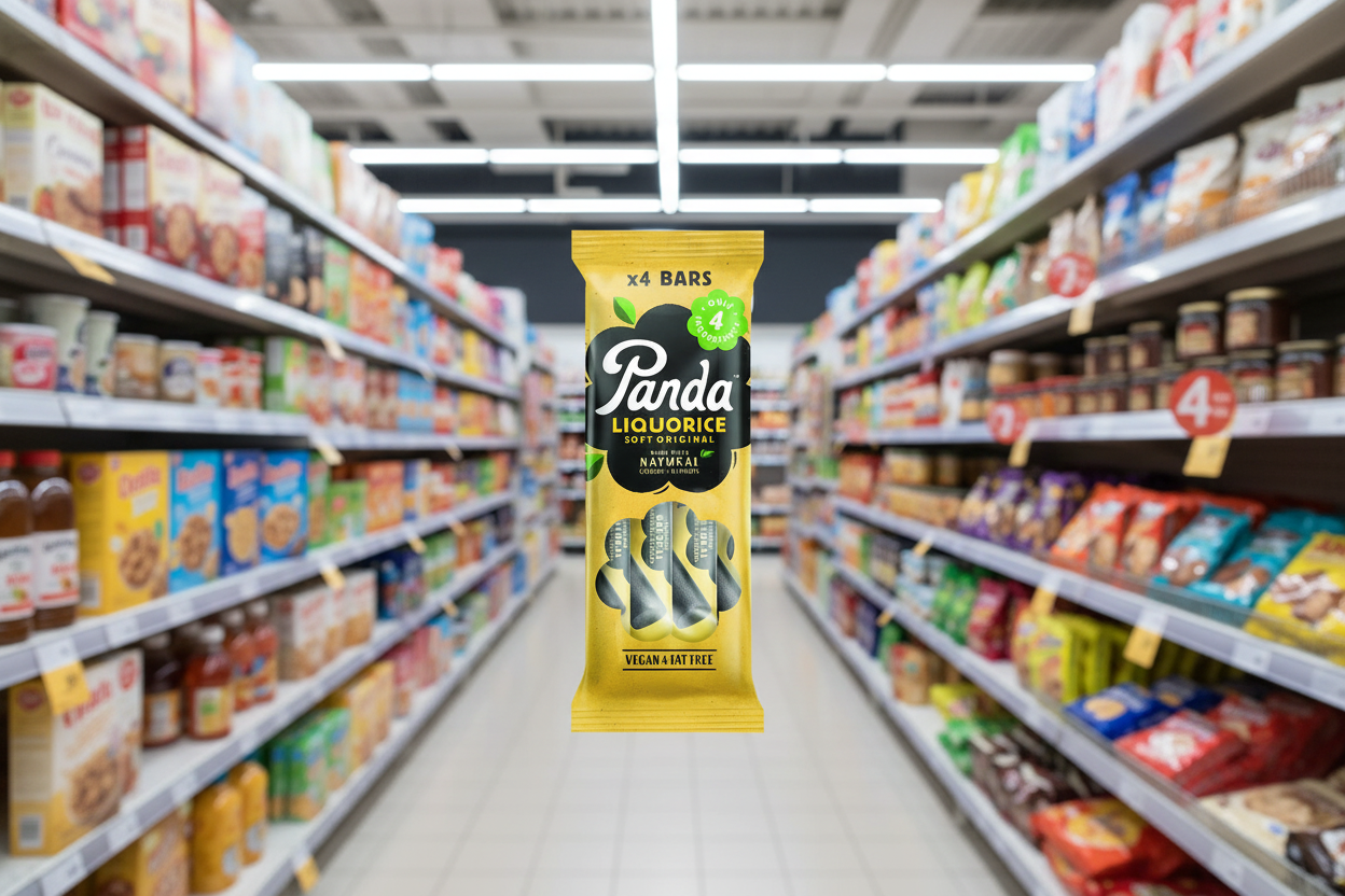 18 x Panda  Natural Liquorice Bar 4pk - 128g