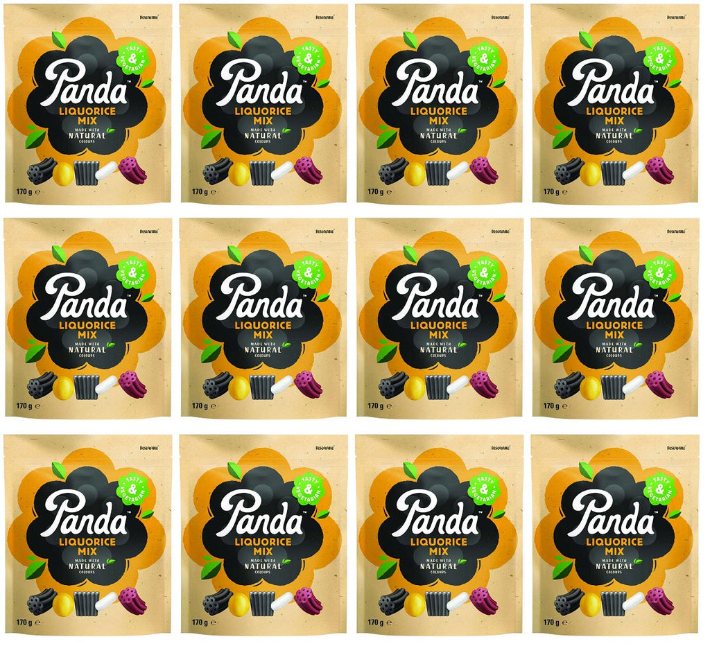 12 x Panda  Natural Liquorice Mix  - 170g