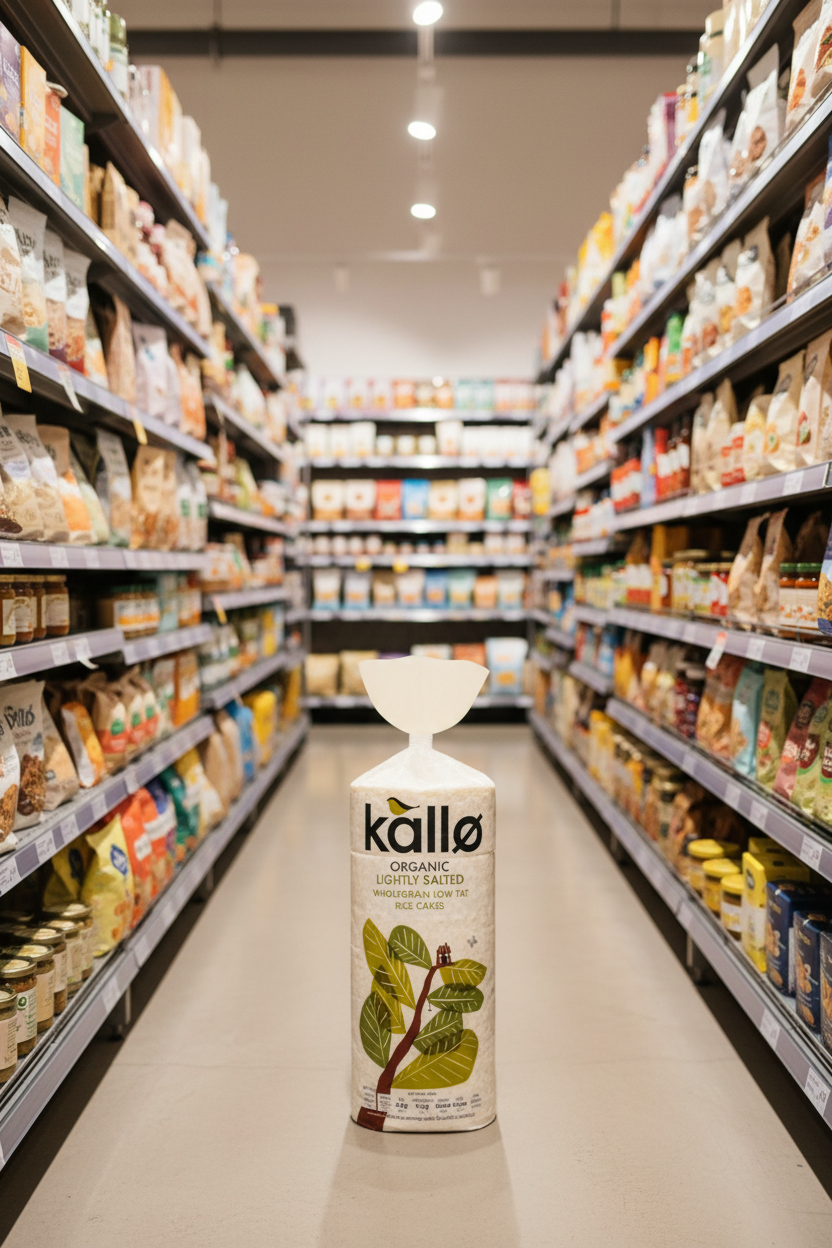 Kallo Organic Lightly Salted Wholegrain Rice Cakes - 130g