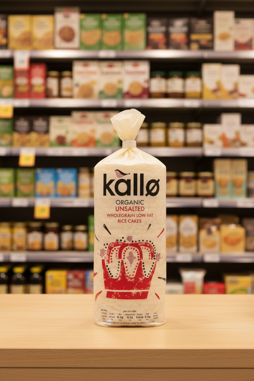 Kallo Organic Unsalted Wholegrain Rice Cakes - 130g