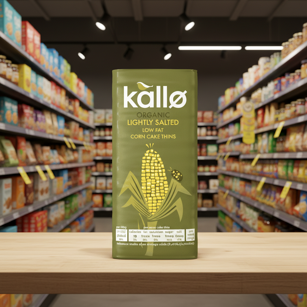 Kallo Organic Lightly Salted Corn Cake Thins - 130g