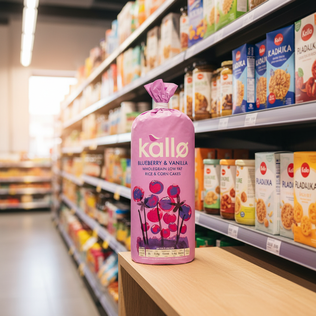 Kallo Blueberry & Vanilla W/rain Rice & Corn Cakes  - 130g