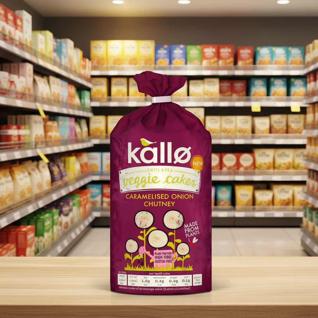 Kallo Caramelised Onion & Chutney Veggie Cakes - 122g