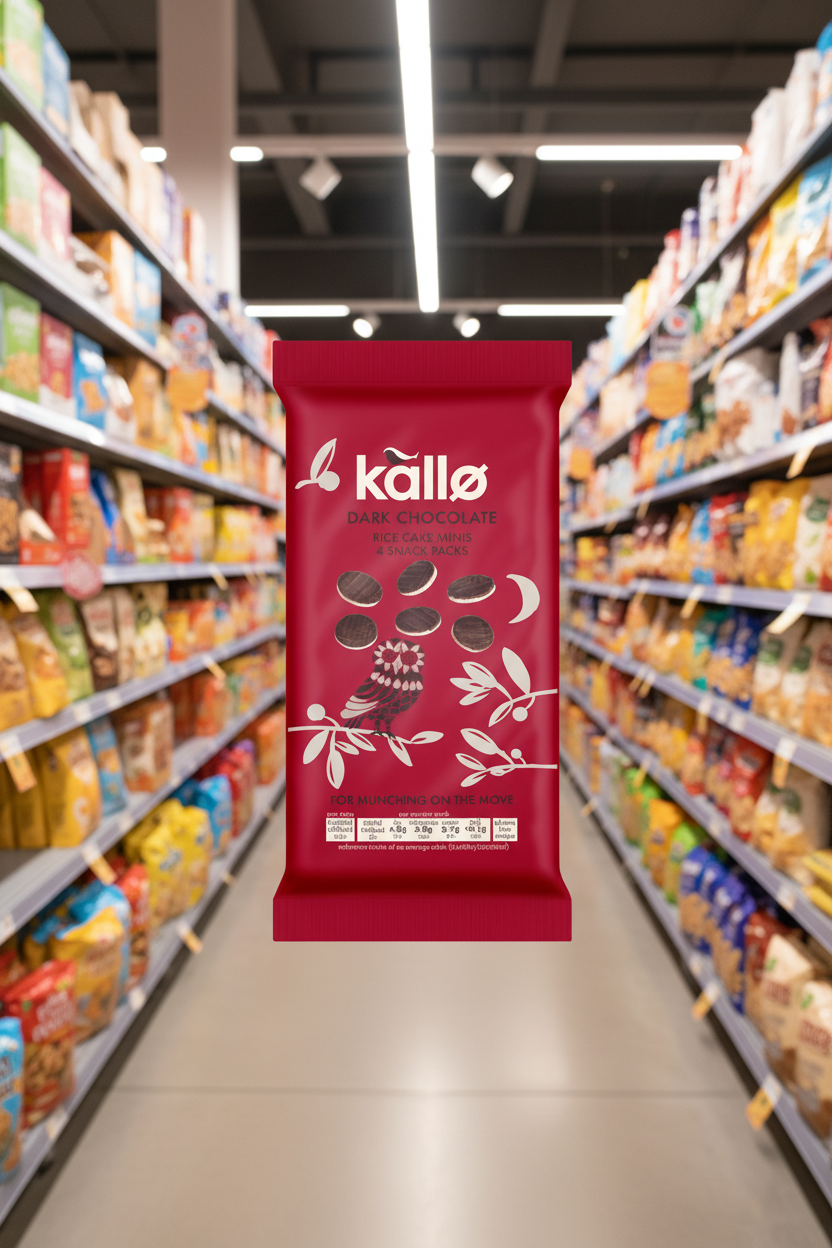 Kallo Belgian Dark Chocolate Rice Cake Minis  - 84g