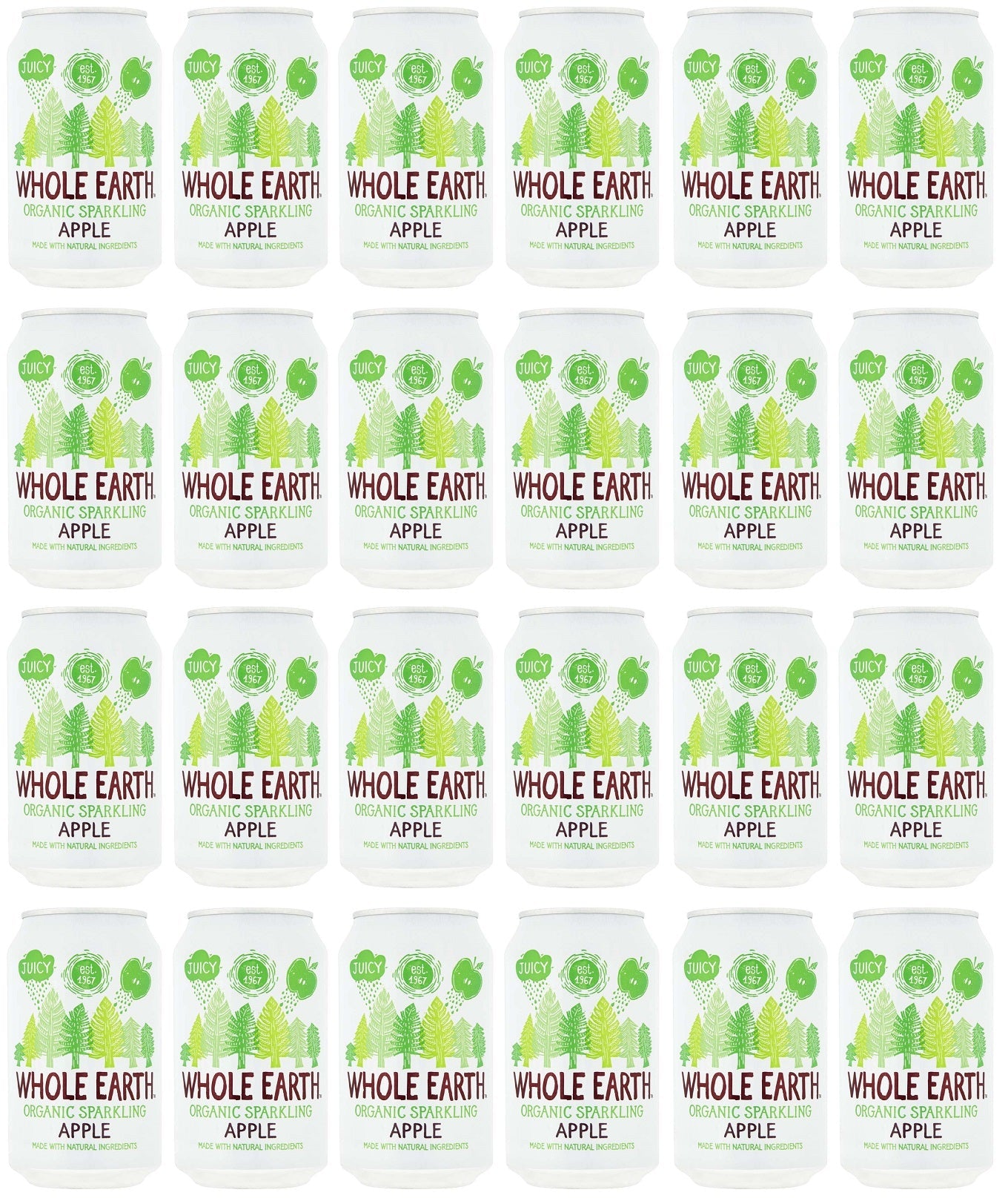 24 x Whole Earth Sparkling Apple - 330ml