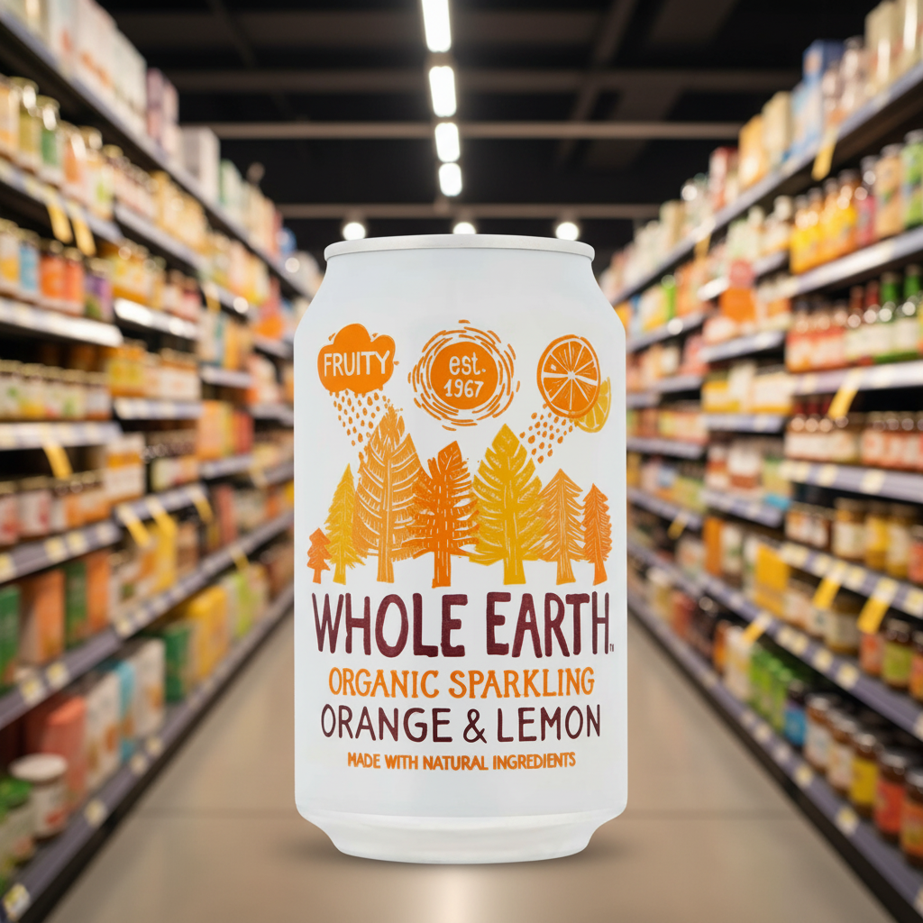 24 x Whole Earth Sparkling Orange & Lemon - 330ml