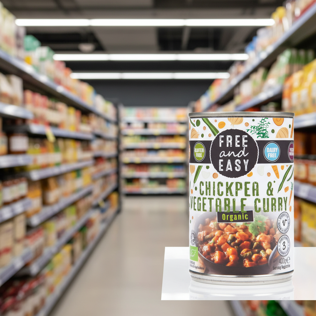 Free & Easy Organic Chick Pea & Vegetable Curry - 400g